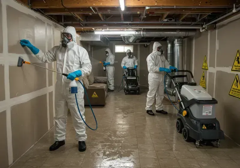 Basement Moisture Removal and Structural Drying process in Elkhorn, WI